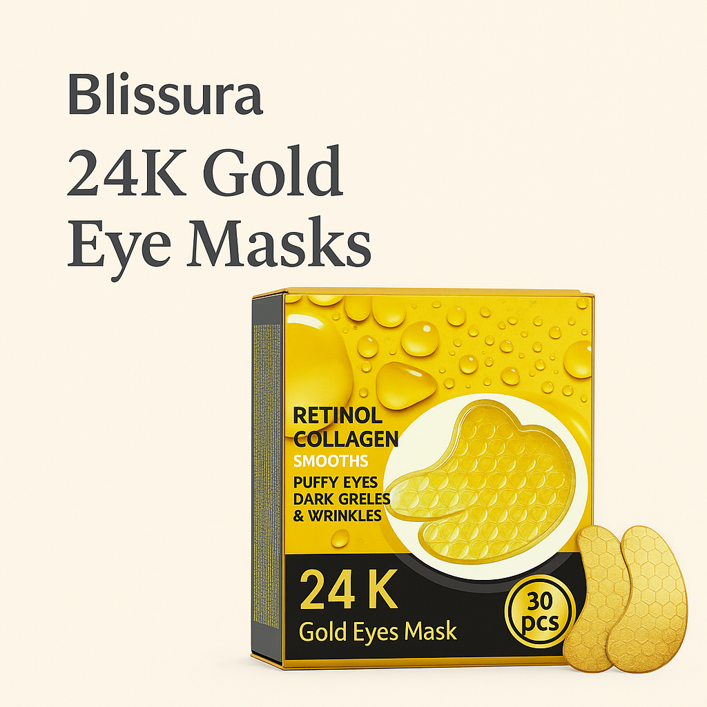Yargkos 30 Pcs 24K Gold Under Eye Patches Kit Collagen Golden Eye Mask for Puffy Eyes Dark Circles Women Travel Undereye Gel Pads for Puffiness Wrinkle Men Cooling Hydrating Eye Skin Care